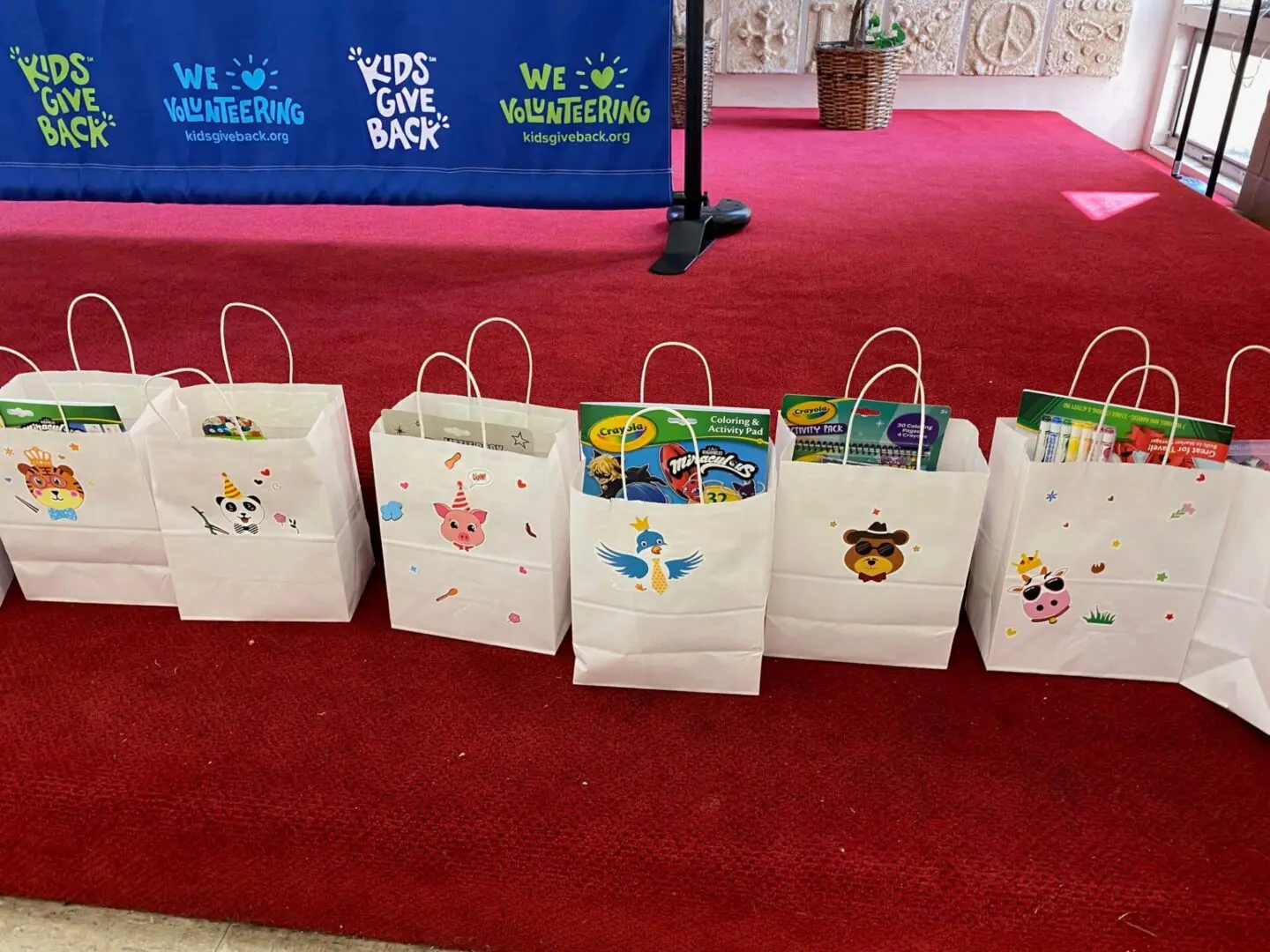 Art kits for hospitalized children.