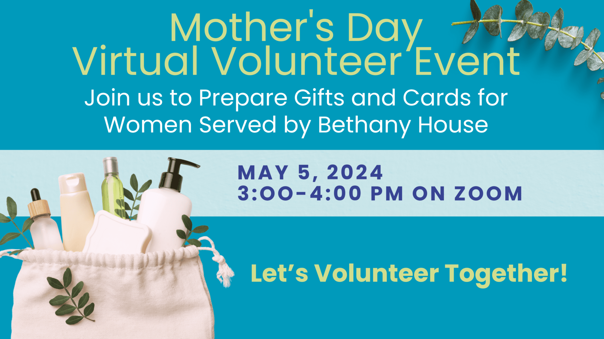 Mothers Day Virtual Volunteer Event poster