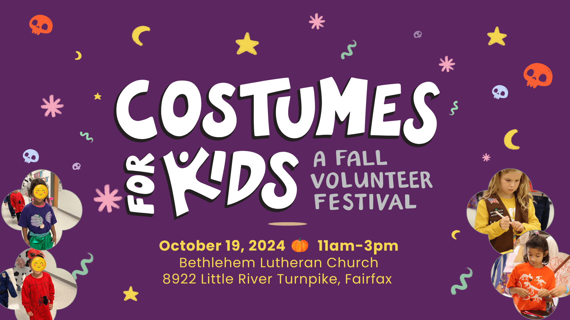 Costumes for Kids Fall Volunteer Festival