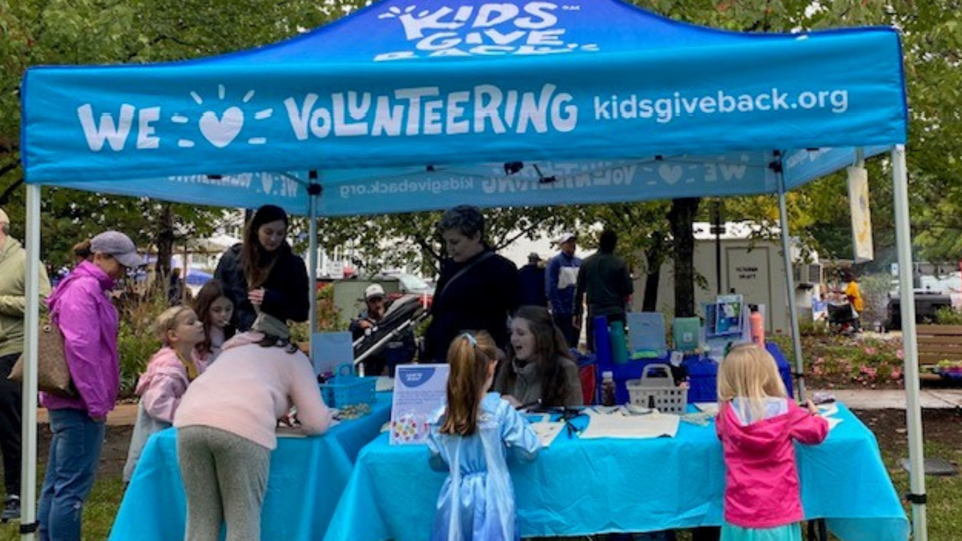 Kids Give Back tent at Octoberfest