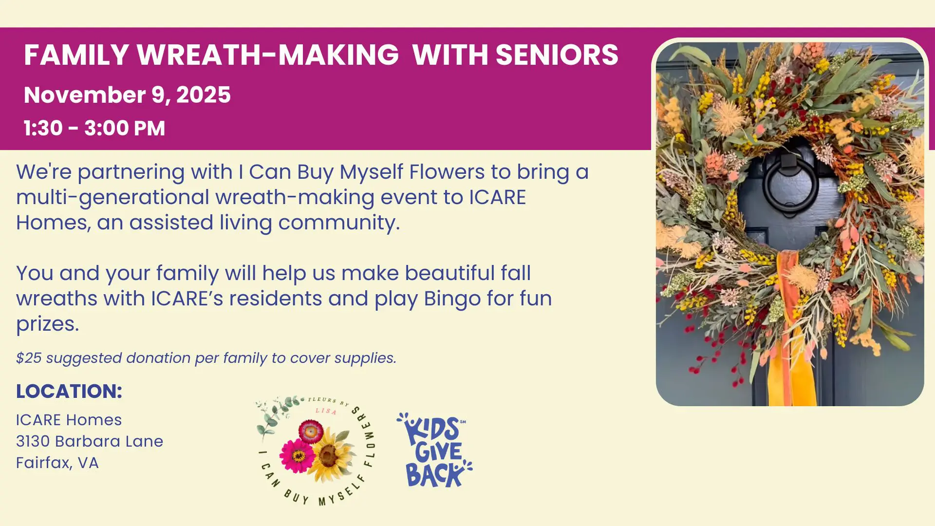 ICARE Wreaths, 1920×1080 (2) Family Wreath-making event